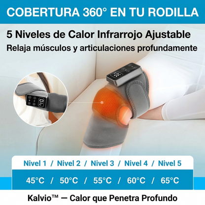 Electric Knee Massager with 3 Levels of Vibration And 5 Levels of Hot Compression Heated Leg Joint Muscle Relaxing Knee Pad