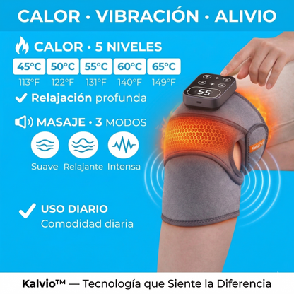 Electric Knee Massager with 3 Levels of Vibration And 5 Levels of Hot Compression Heated Leg Joint Muscle Relaxing Knee Pad