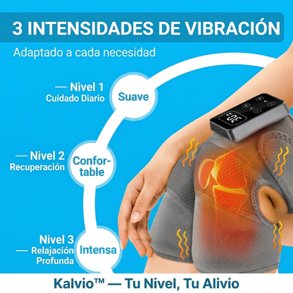 Electric Knee Massager with 3 Levels of Vibration And 5 Levels of Hot Compression Heated Leg Joint Muscle Relaxing Knee Pad