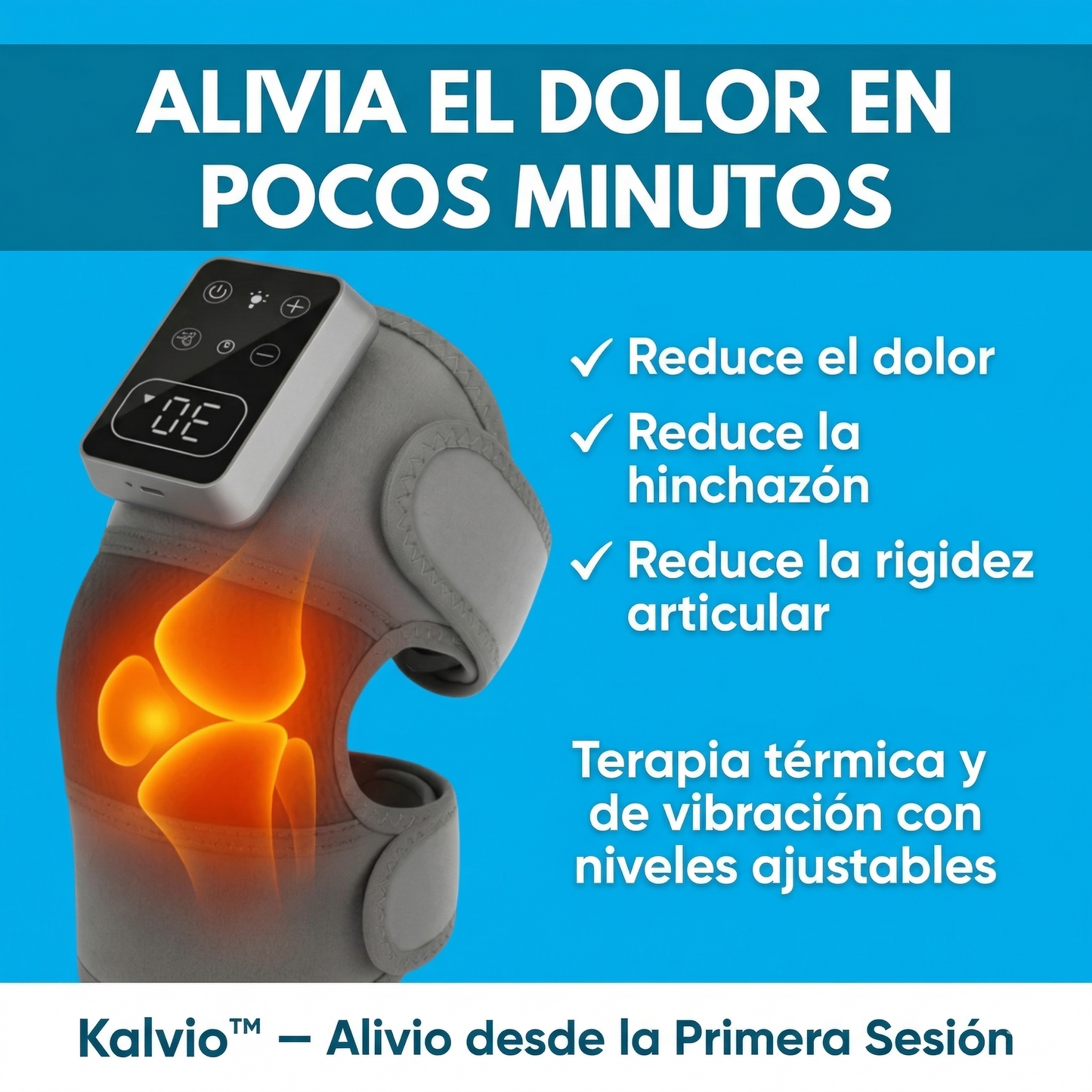 Electric Knee Massager with 3 Levels of Vibration And 5 Levels of Hot Compression Heated Leg Joint Muscle Relaxing Knee Pad