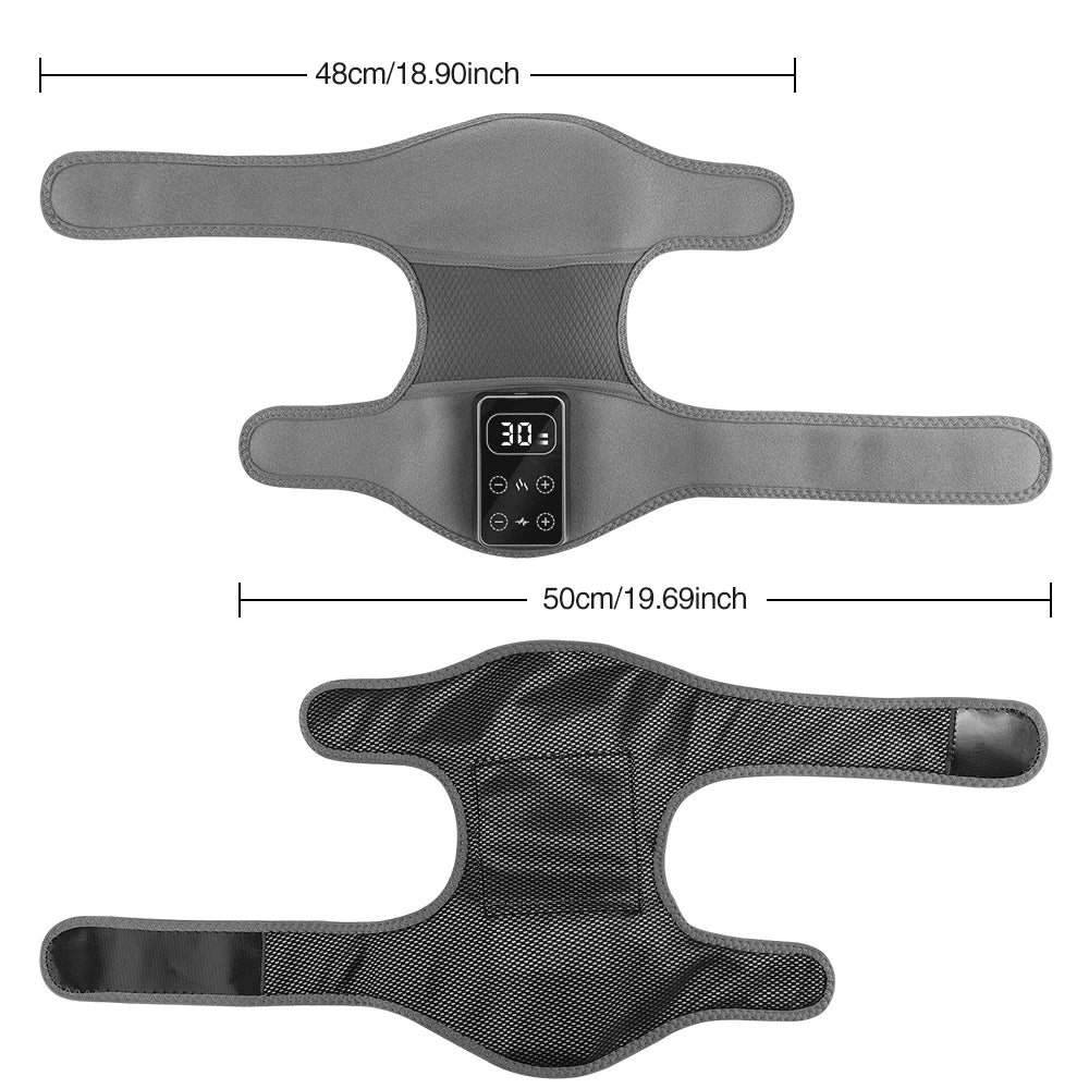 Electric Knee Massager with 3 Levels of Vibration And 5 Levels of Hot Compression Heated Leg Joint Muscle Relaxing Knee Pad