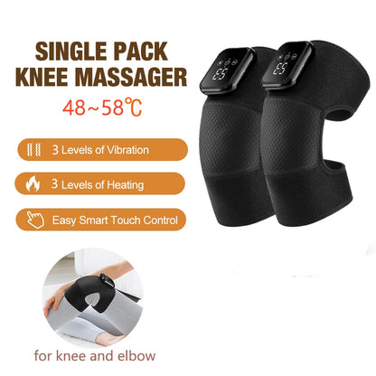 Electric Knee Massager with 3 Levels of Vibration And 5 Levels of Hot Compression Heated Leg Joint Muscle Relaxing Knee Pad