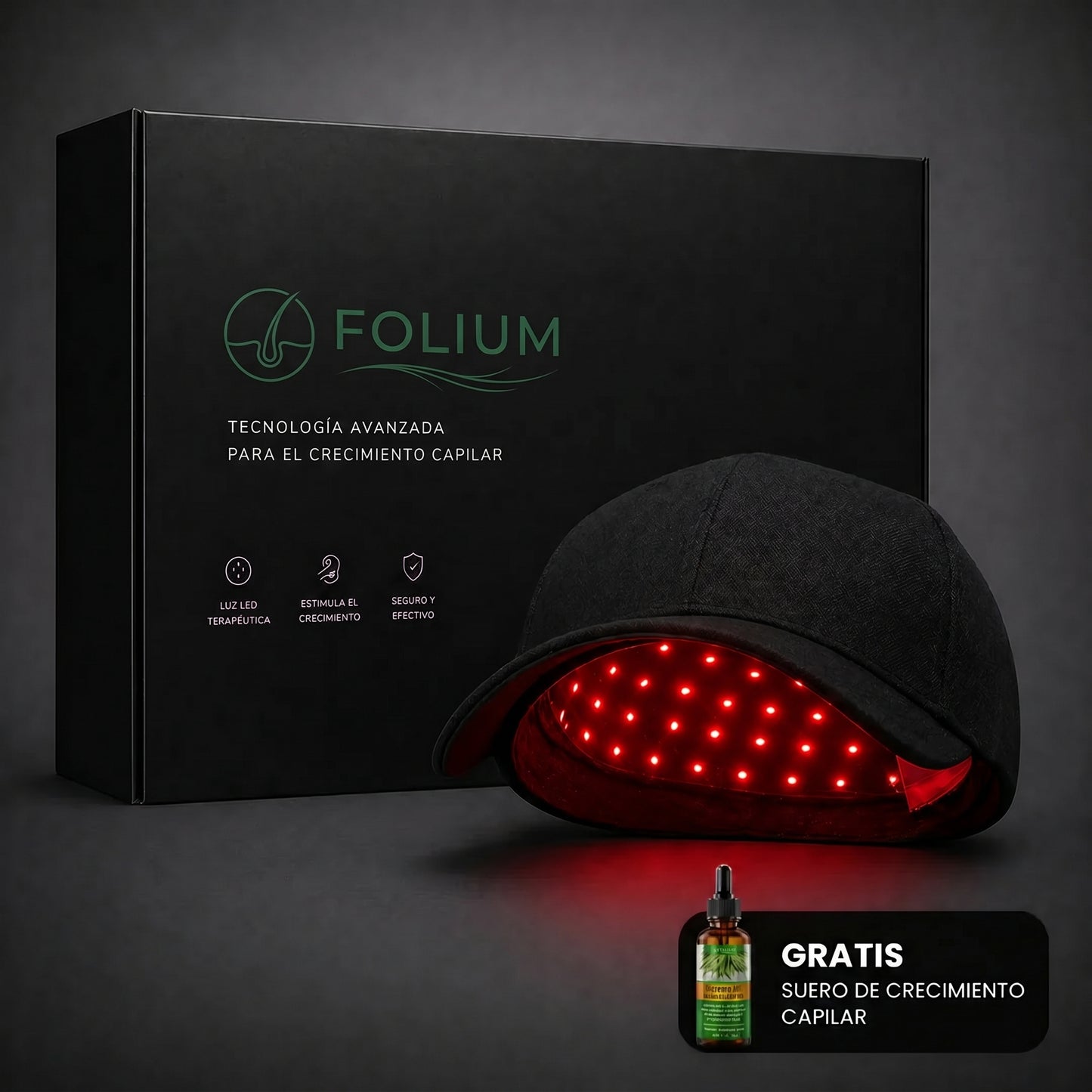 Folium Pro™ - Sistema Clínico de Terapia Láser LLLT para Regeneración Capilar