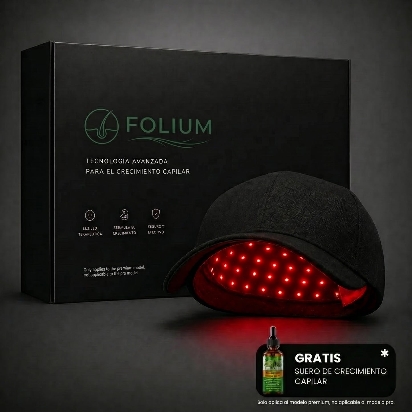 Folium Pro™ - Sistema Clínico de Terapia Láser LLLT para Regeneración Capilar